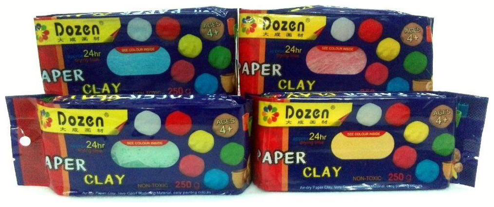 Dozen Paper Clay - Multicolor 250 g