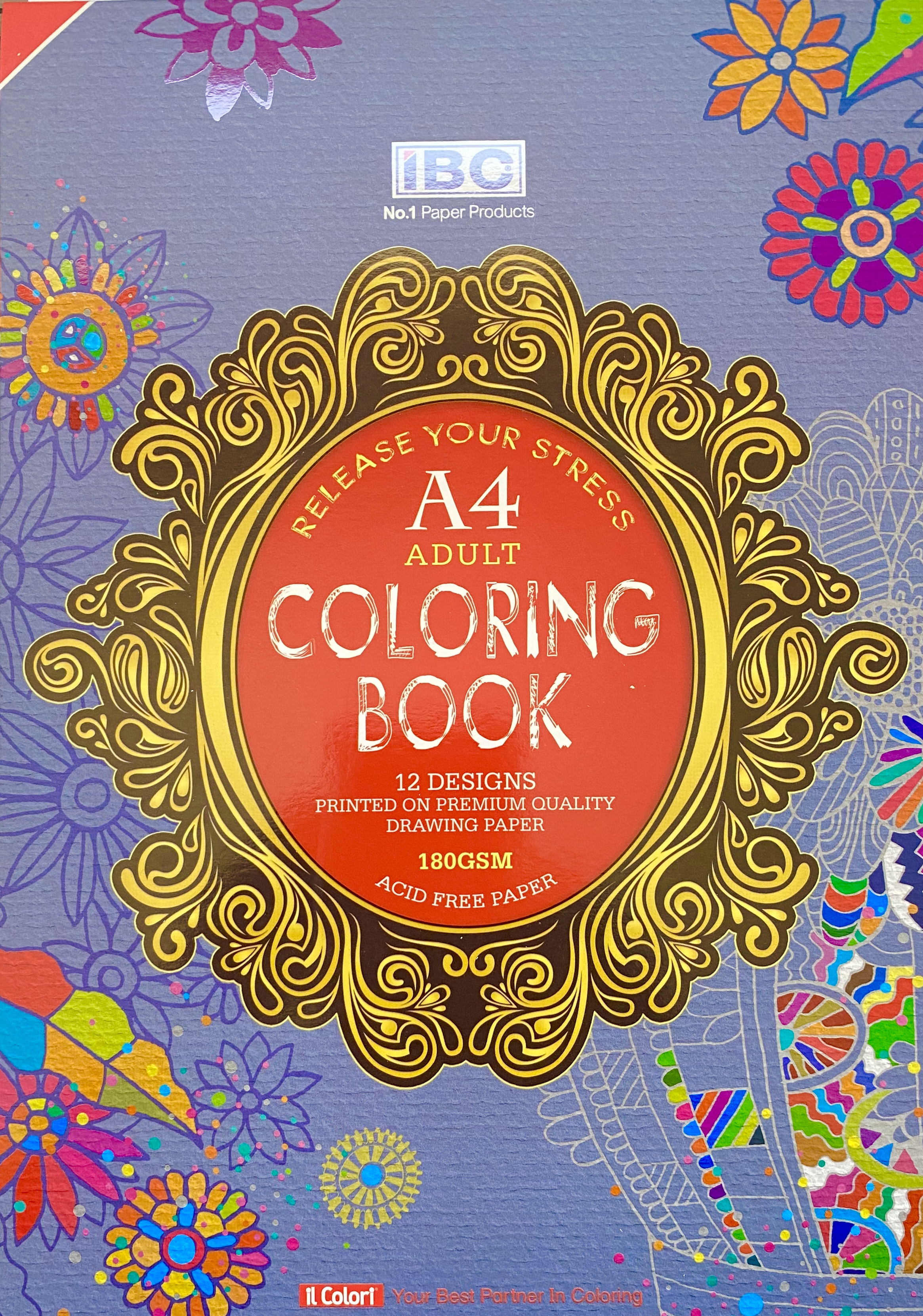 Release Your Stress Coloring Book - A4 Size