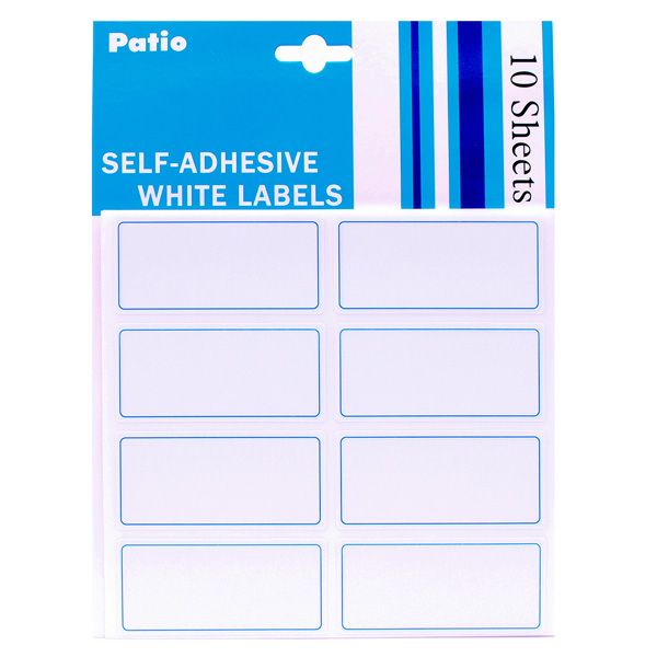 patio White Label with frame - 10 sheets