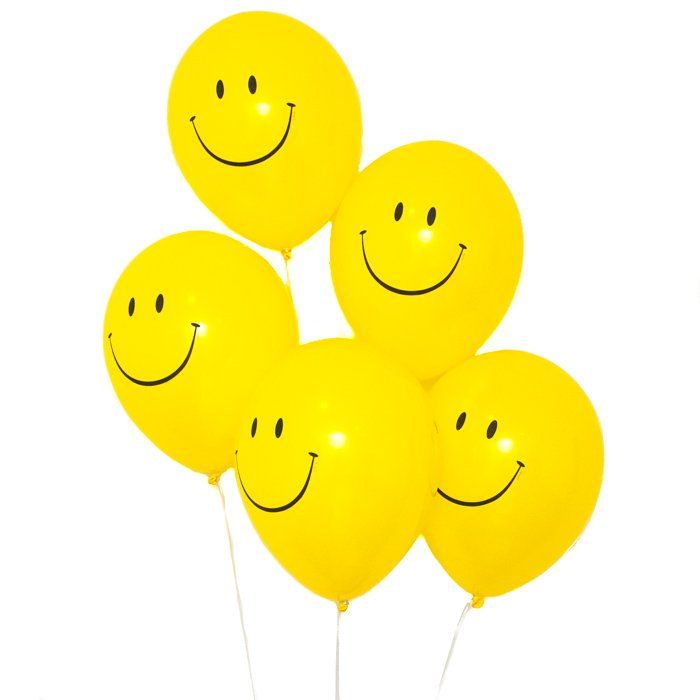 Smiley Face Balloons -12 Pcs