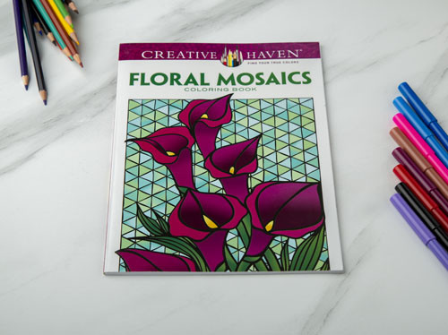 Floral mosaics - coloring book