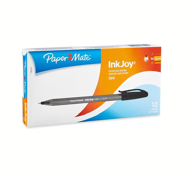 Paper Mate 10 Black  Pens Stylos