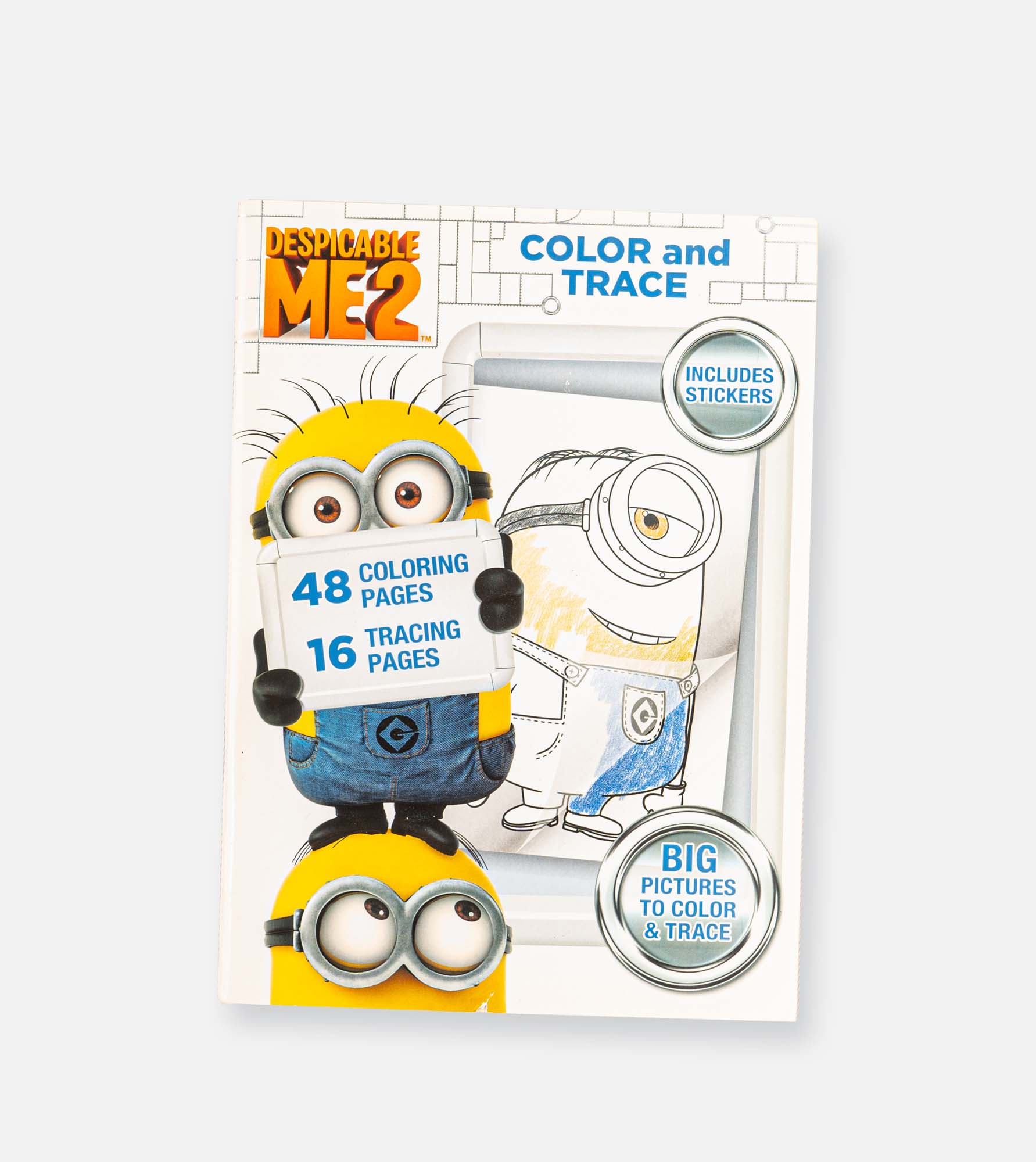 Color and Trace Activity Book with Stickers