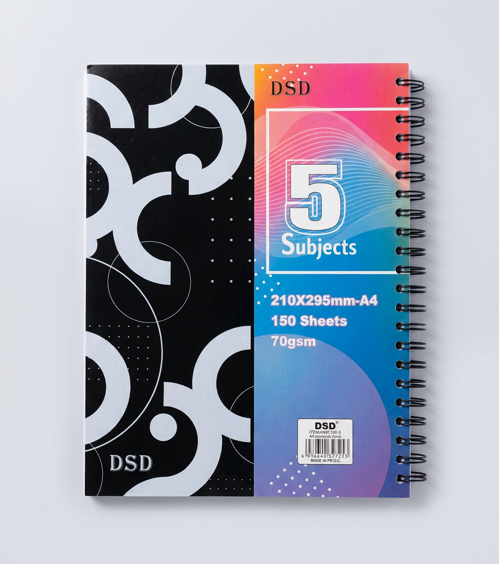 5 subjects Notebook A4