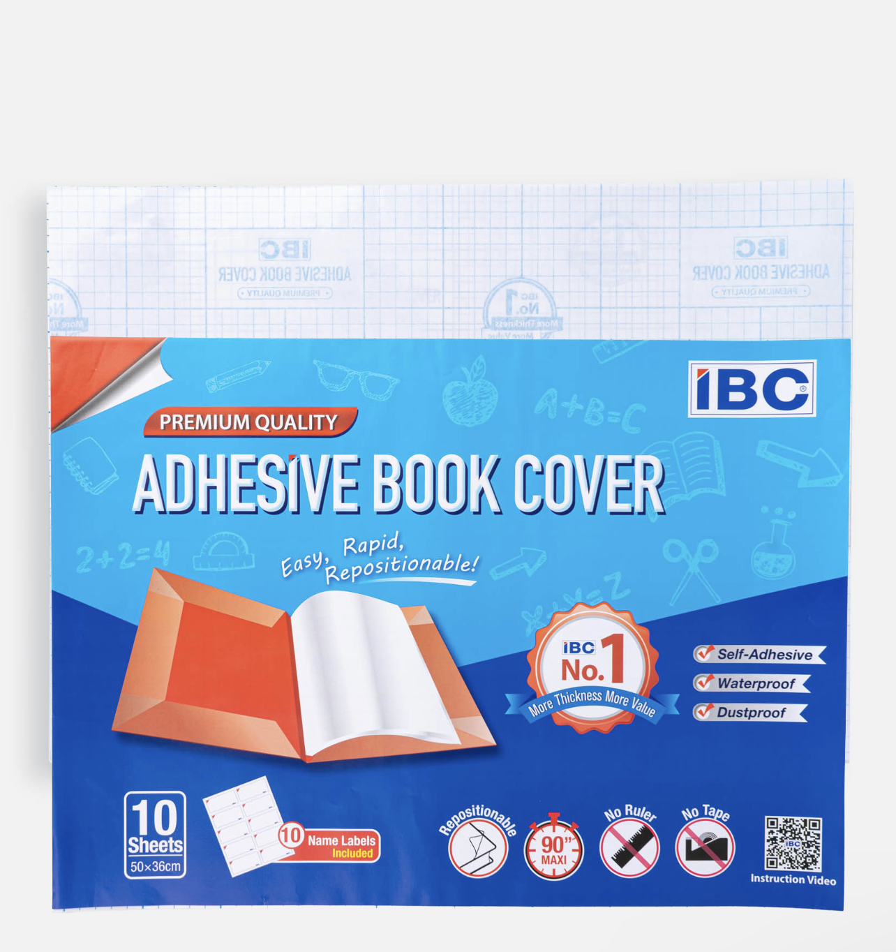10 sheets Adhesive Book Cover