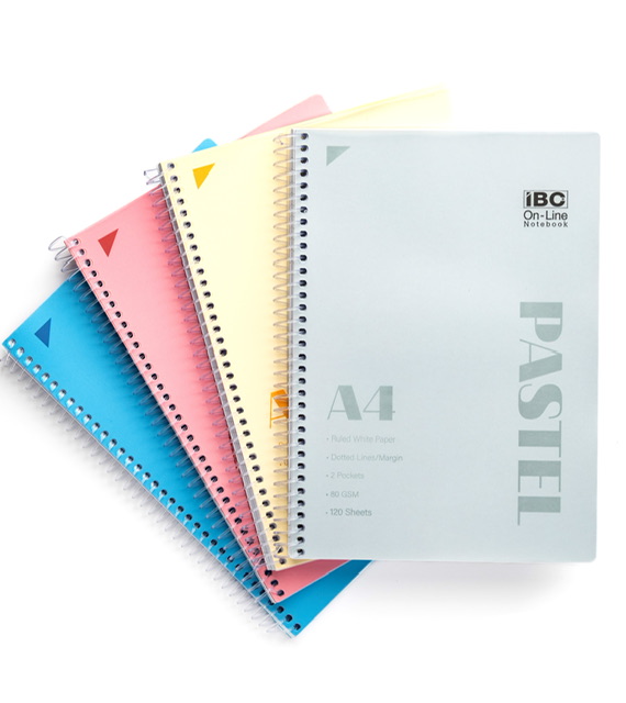 A4 120 sheets  Pastel IBC notebook