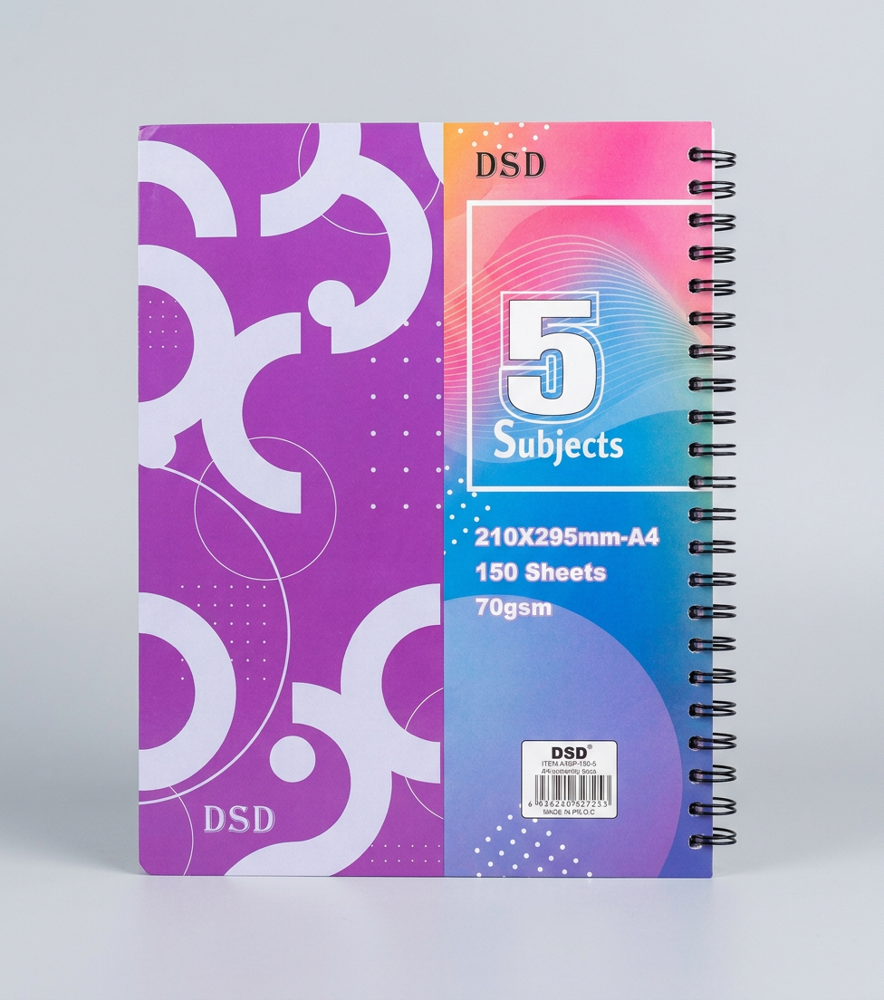 5 subjects Notebook A4