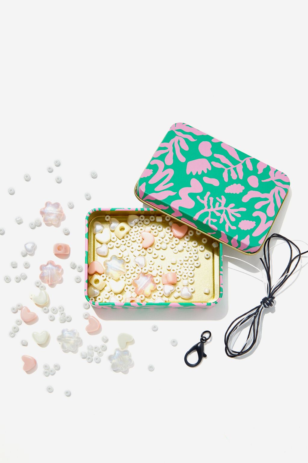 Mini DIY Charm Tin -  Hearts & Pearls Pastels