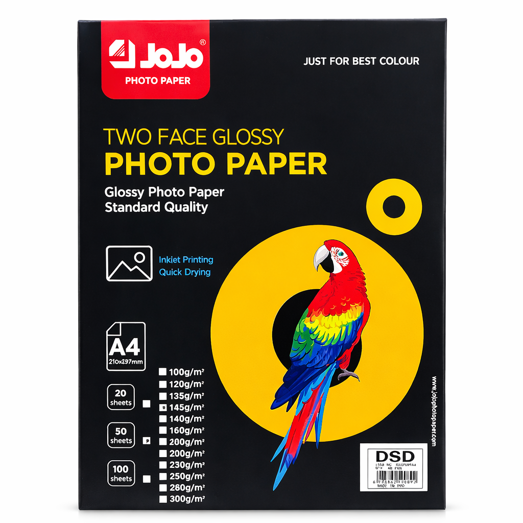 ورق جوجو لامع جهتين  A4 145/m2
