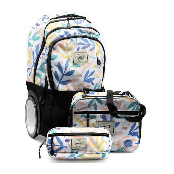 Floral school backpack set