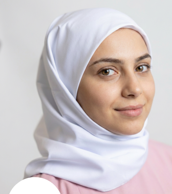 حجاب مدرسة ابيض