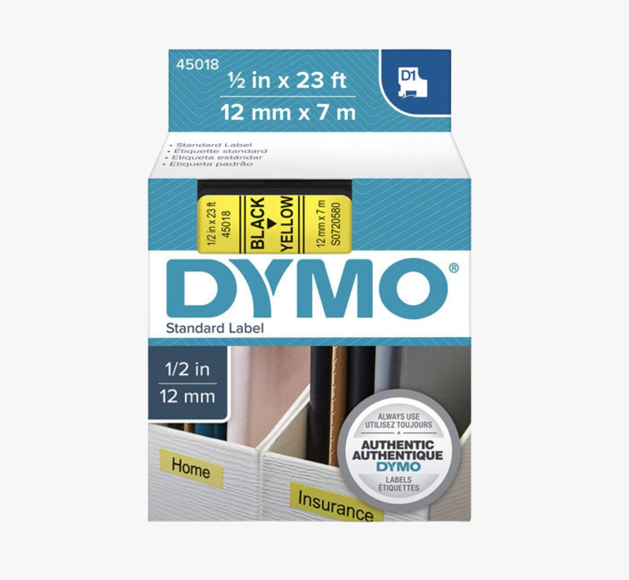 Dymo labels-yellow