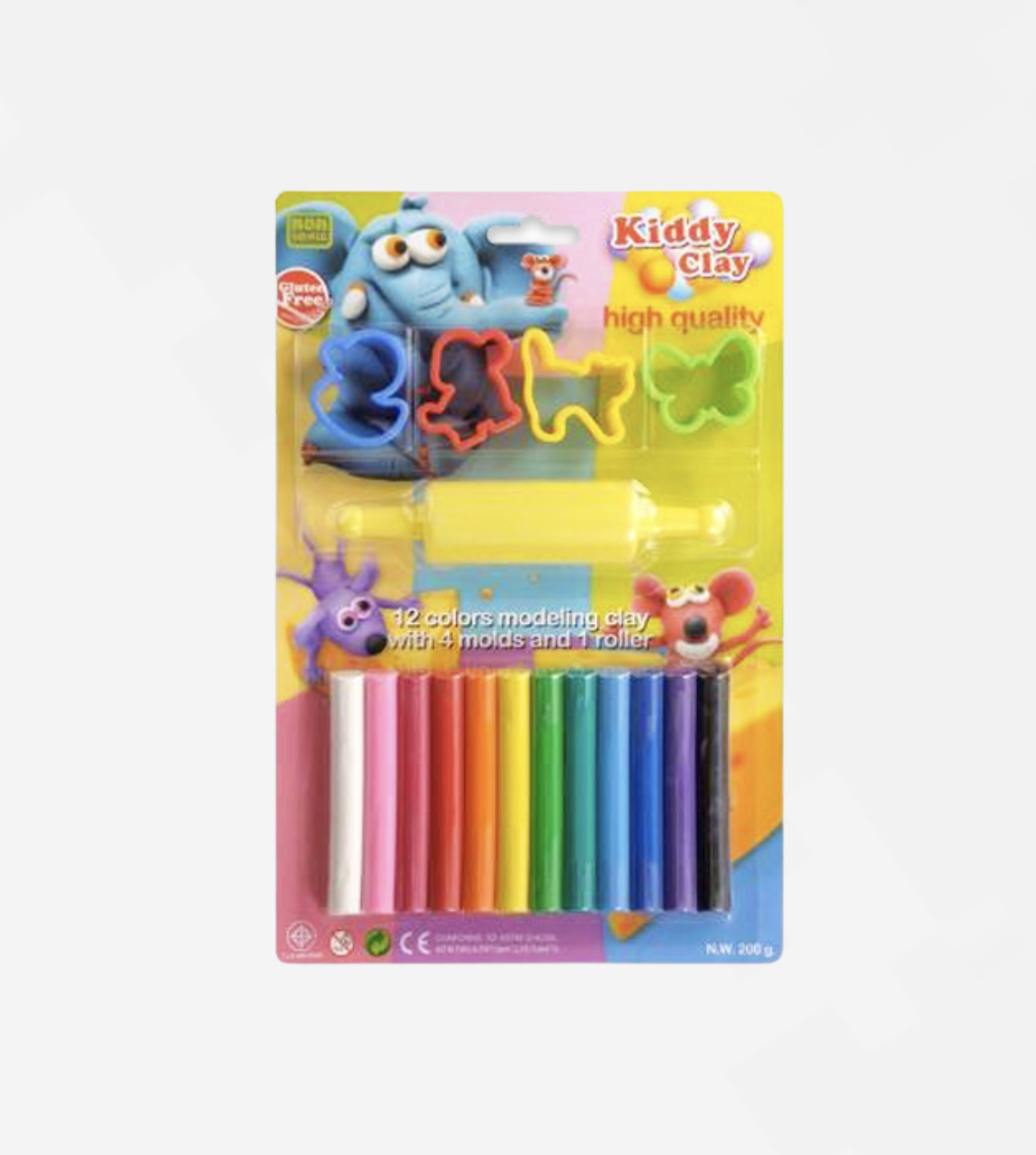 Kiddy clay - 12 colors molding clay