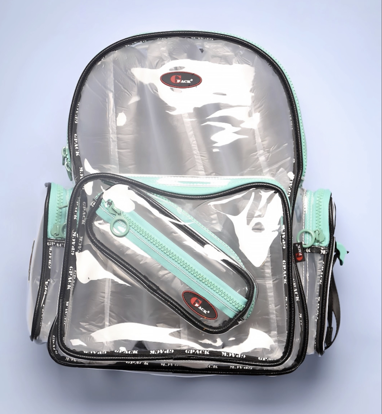 Transparent Backpack W pencil Case