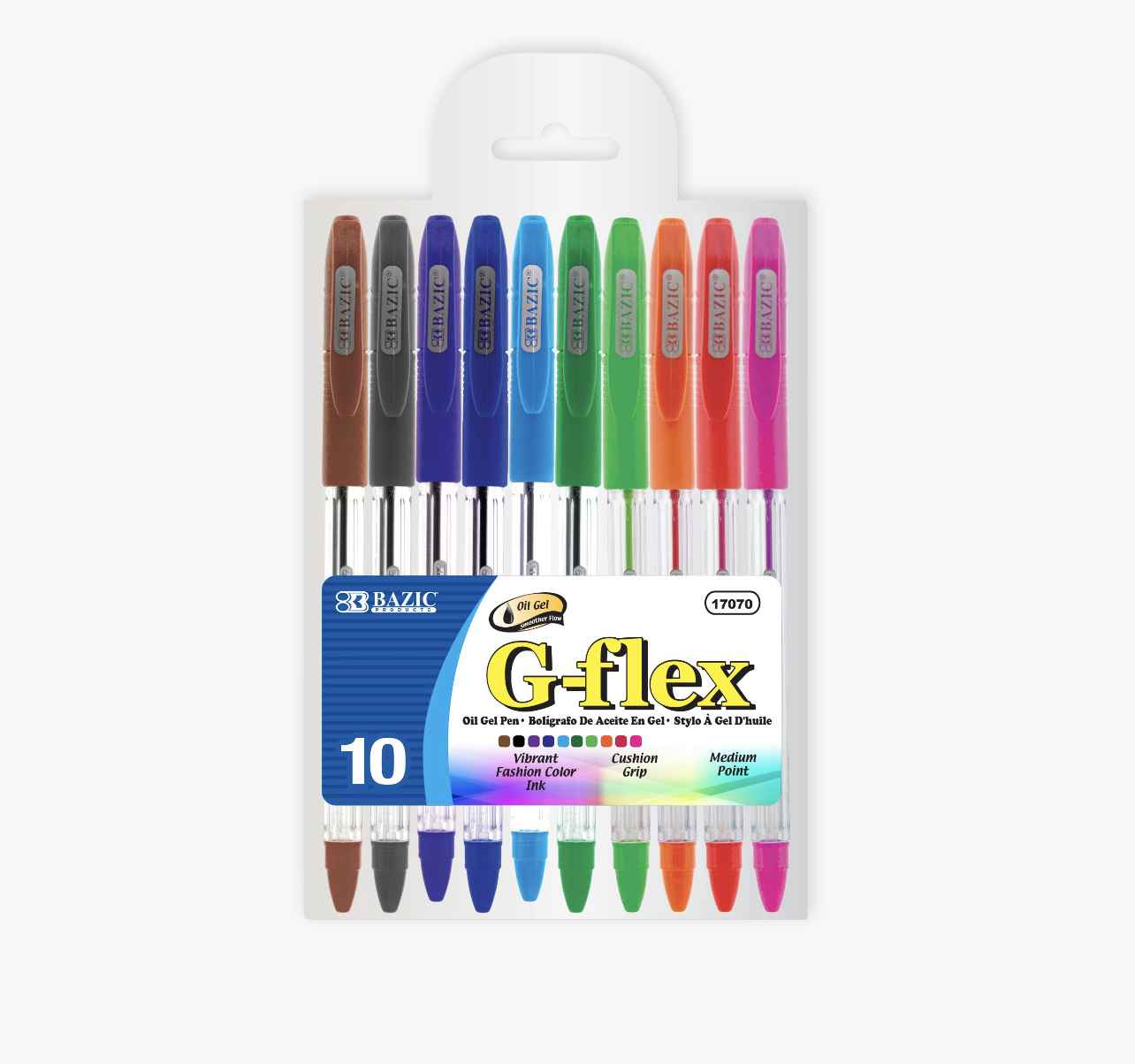 Bazic 10 Colors - Oil Gel Pen