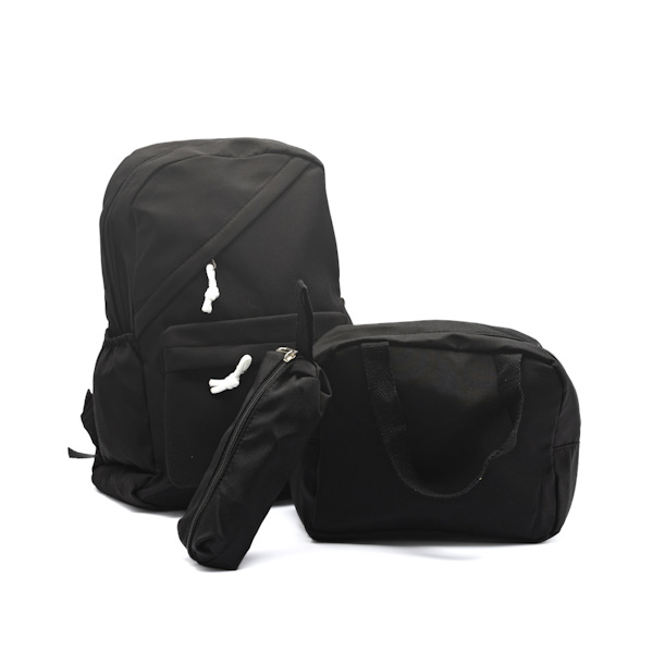 Black backpack set