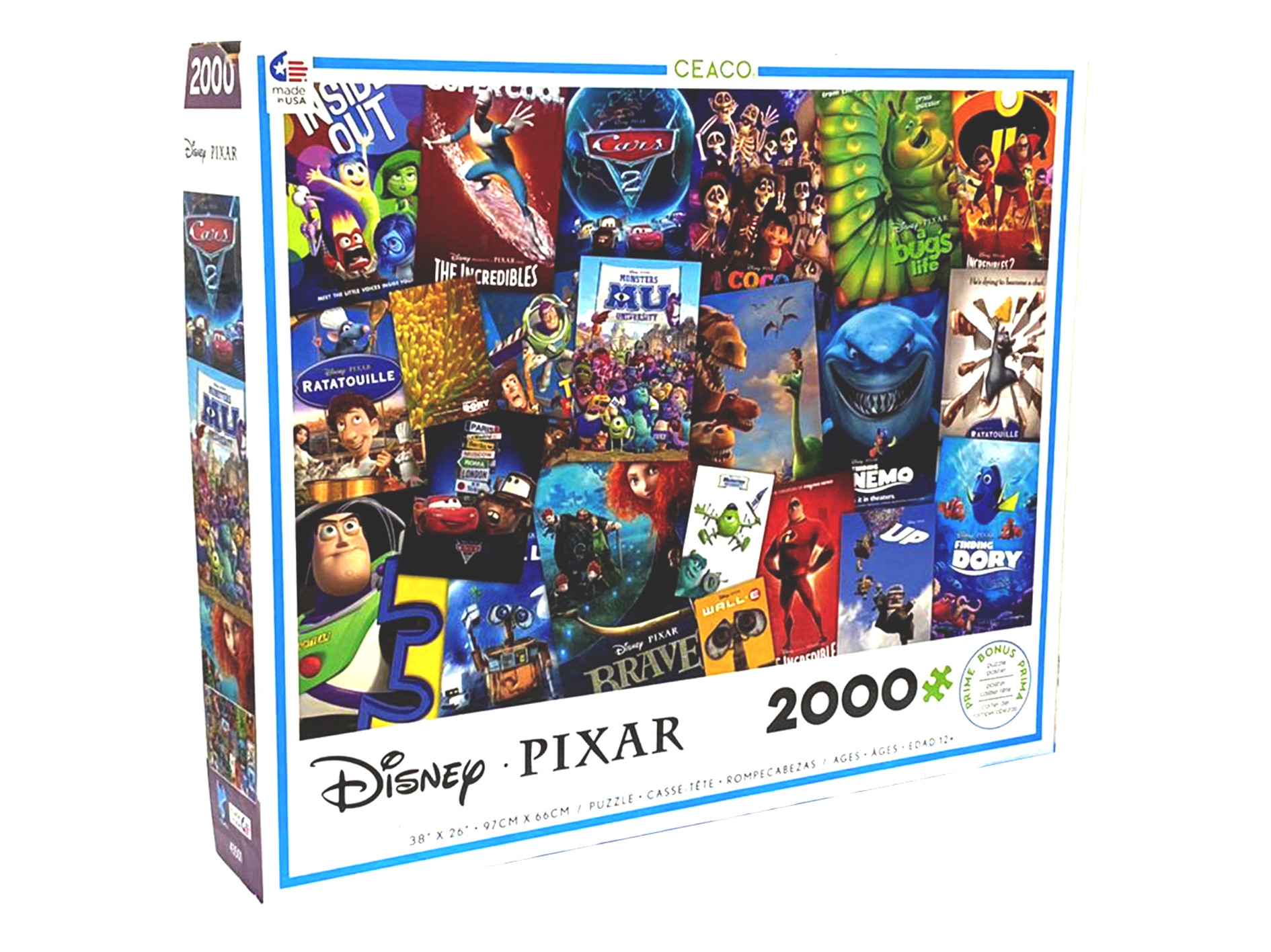 Disney/Pixar Movie Posters Puzzle 2000 Pieces - Size 97cm*66cm