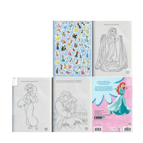 Giant Coloring Book with 50 Stickers - Disney Princess