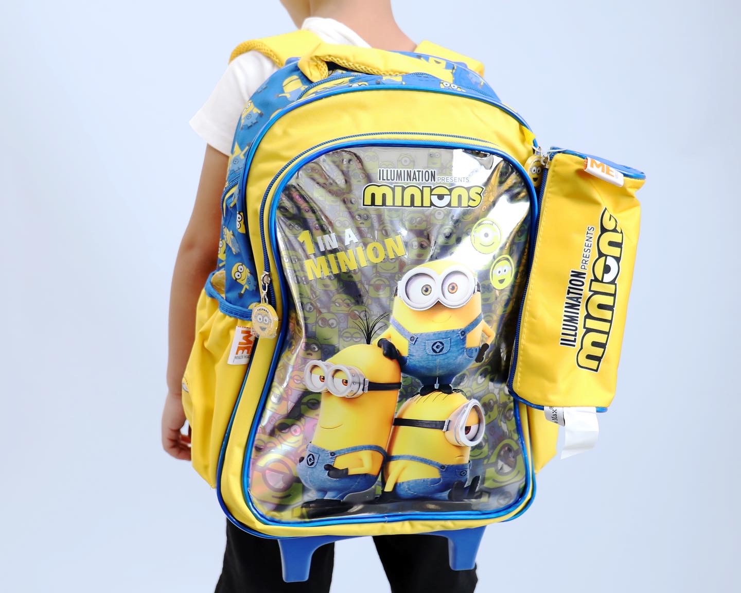 Minion trolly backpack w pencil case