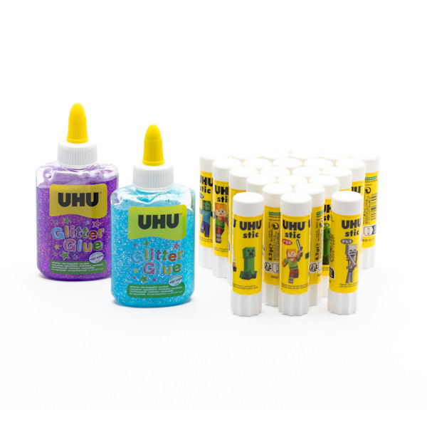 UHU Glue Stick 8g pack of 24 pcs + 2pcs liquid glue