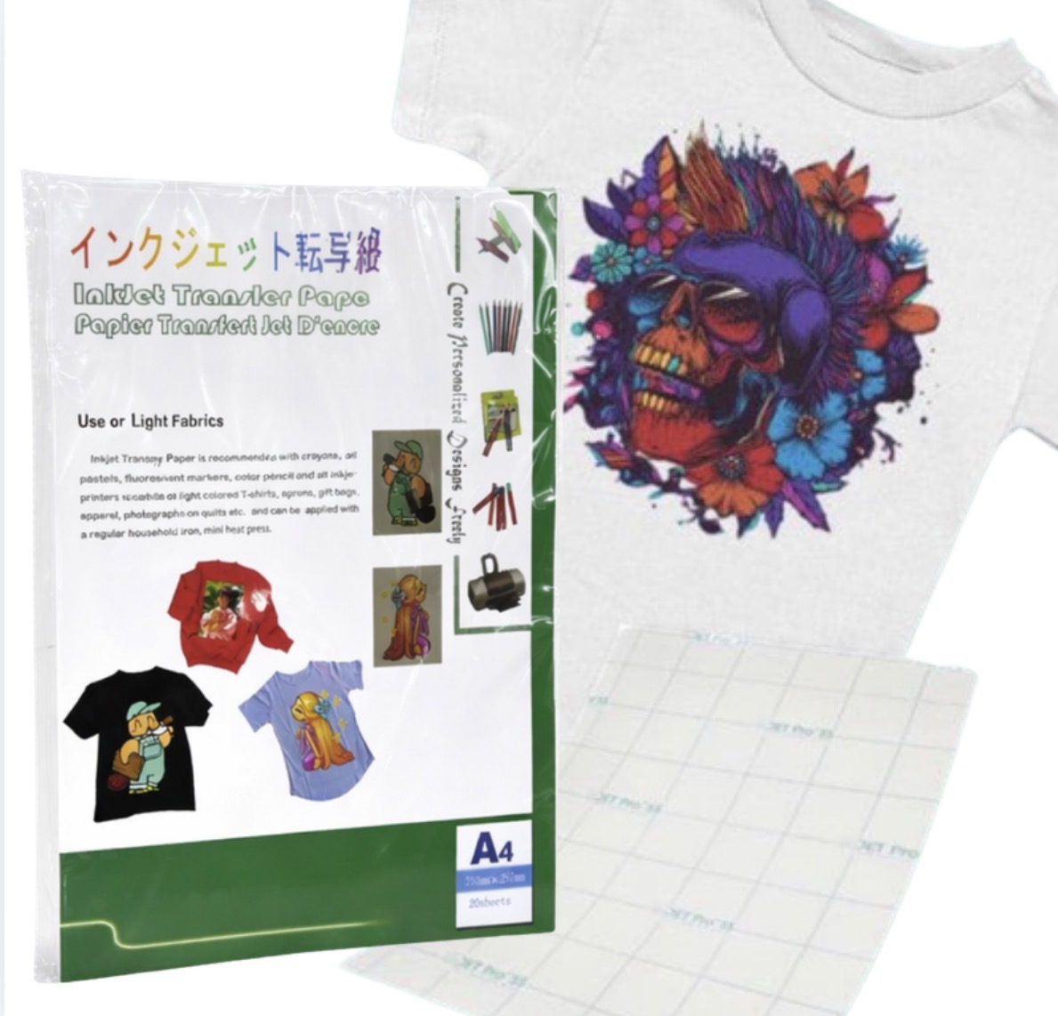 inkjet Transfer sheets for light fabric