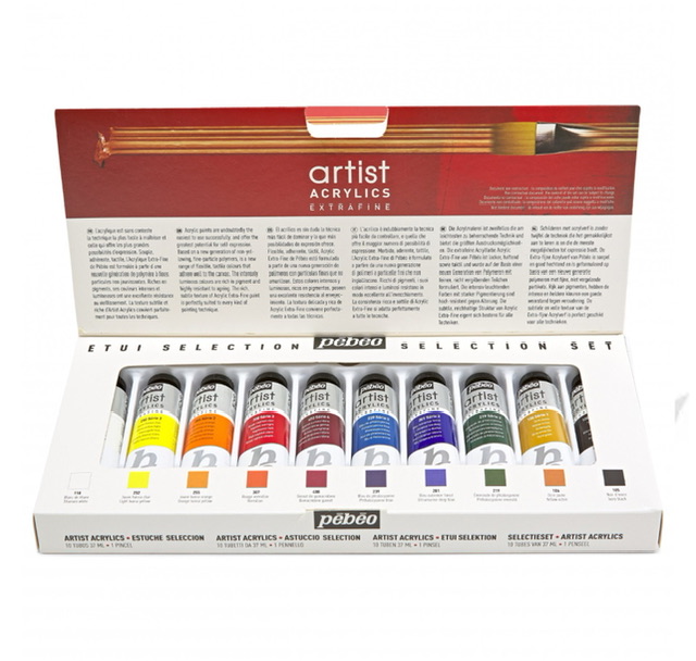 Artists Acrylic Extra Fine  Paint Set - 10 colors