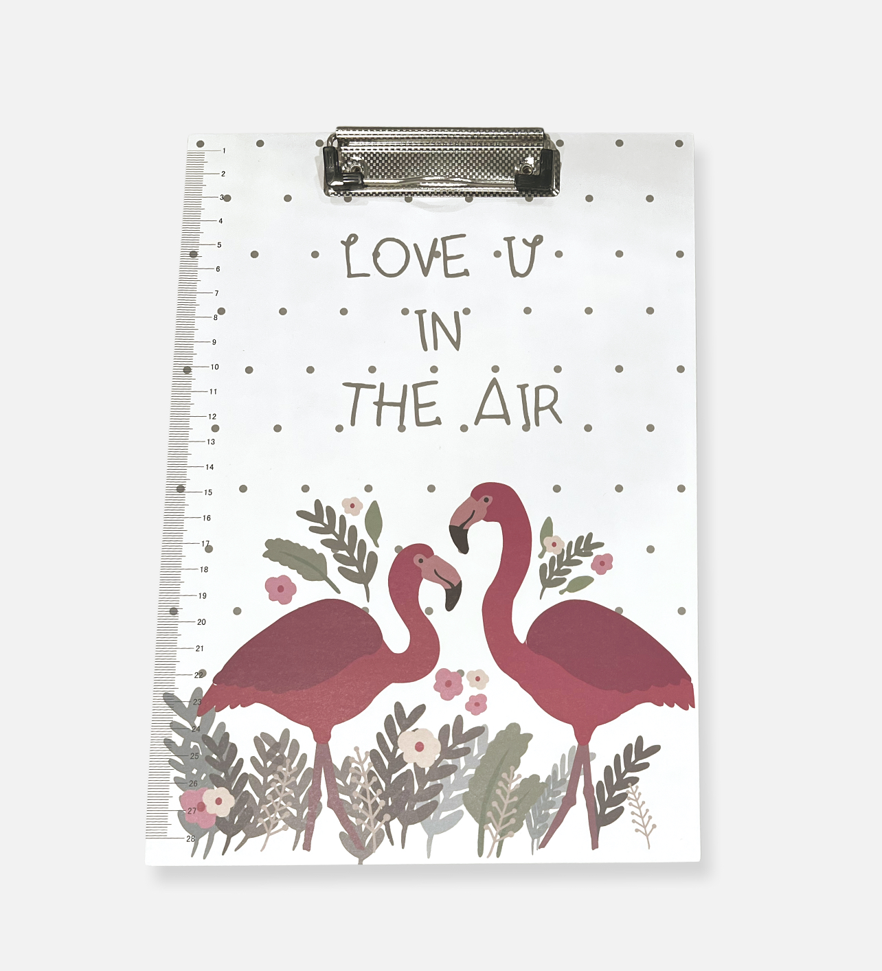 A4 Clipboard Flamingo LOVE U in the air