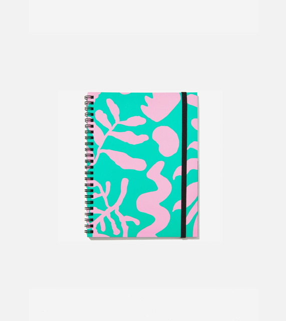 A5 Spinout Jungle Teal Notebook