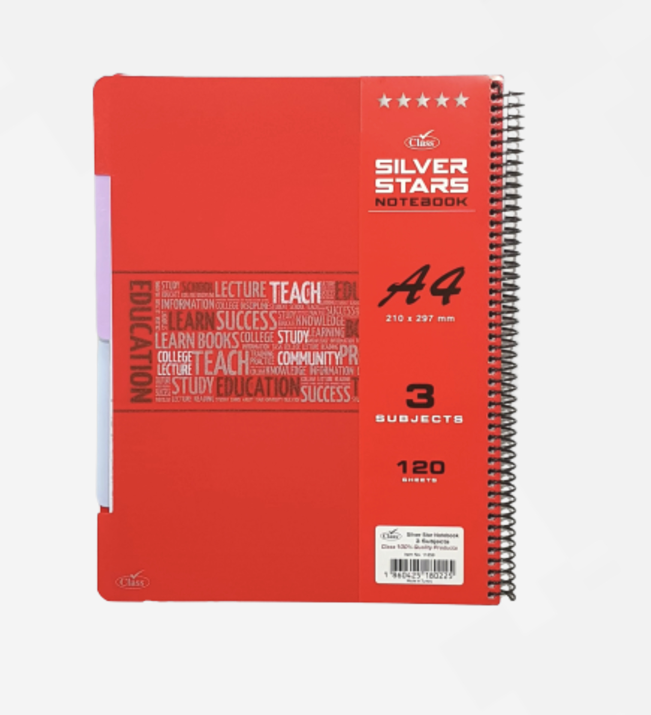 A4 120 sheets notebook 3 subjects - AR