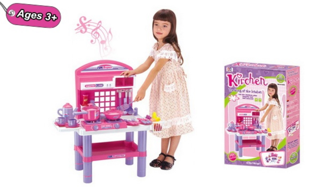 طقم مطبخ مزود بمؤثرات صوتية وضوئية